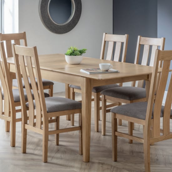 Product photograph of Callia Wooden Extending Dining Table In Oak from Furniture in Fashion