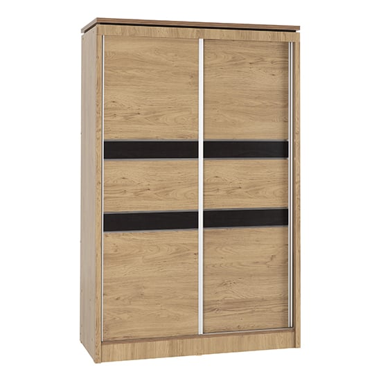Product photograph of Crieff Wooden Sliding Wardrobe With 2 Doors In Oak Effect from Furniture in Fashion