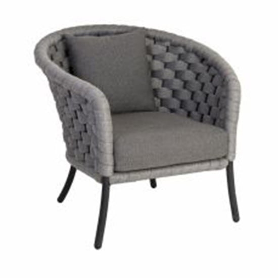 Read more about Crod outdoor dining chair with cushion in light grey