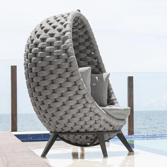 Read more about Crod outdoor lucy chair with base in light grey