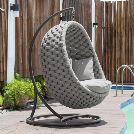 Read more about Crod outdoor lucy chair with cantilever frame in light grey