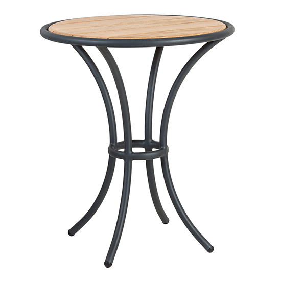 Read more about Crod outdoor roble wooden bistro table with grey metal frame