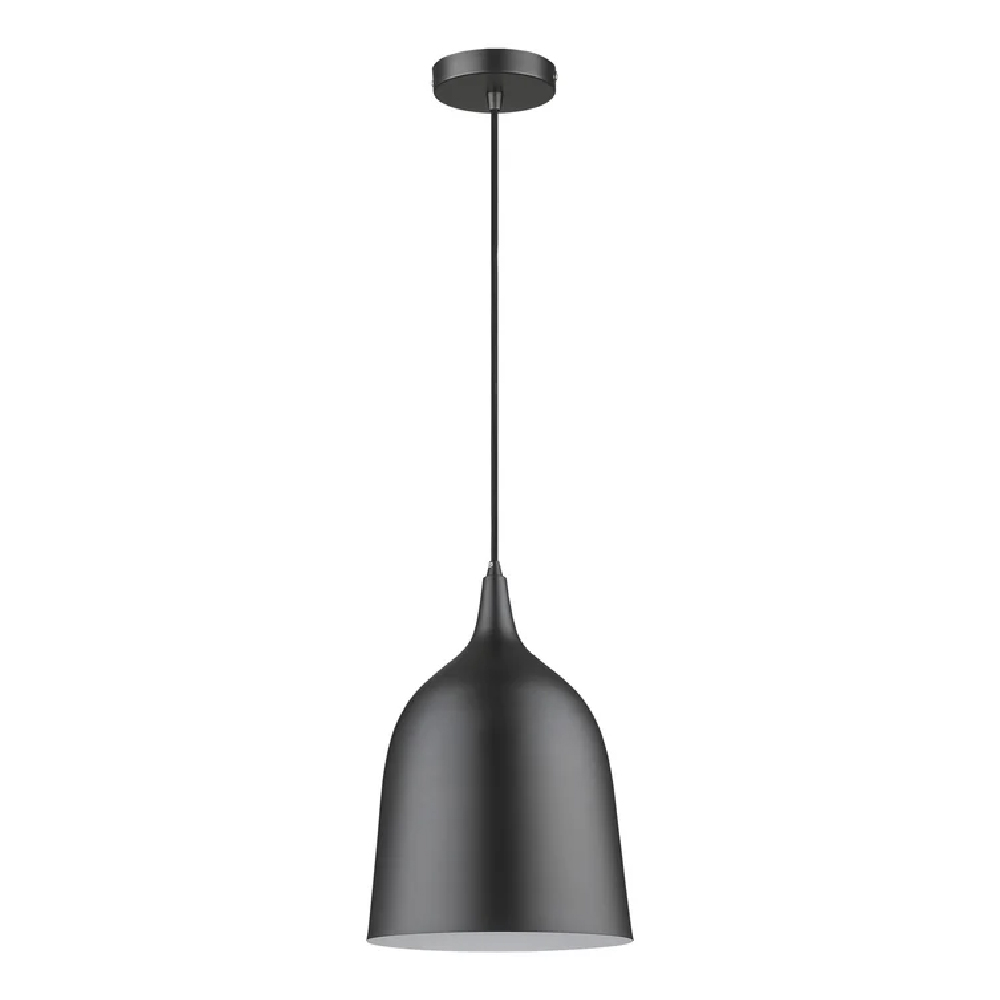 Product photograph of Crofton Metal Pendant Light In Matt Black from Furniture in Fashion