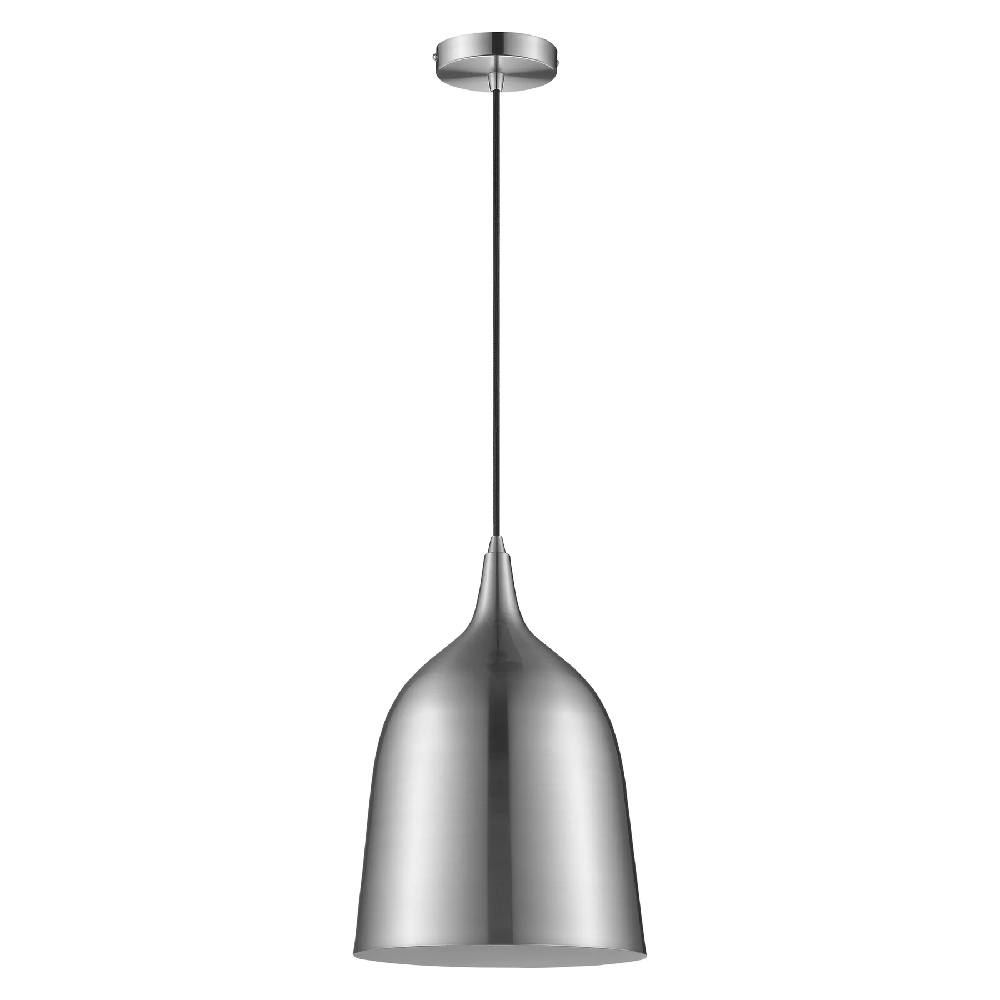 Product photograph of Crofton Metal Pendant Light In Satin Nickel from Furniture in Fashion