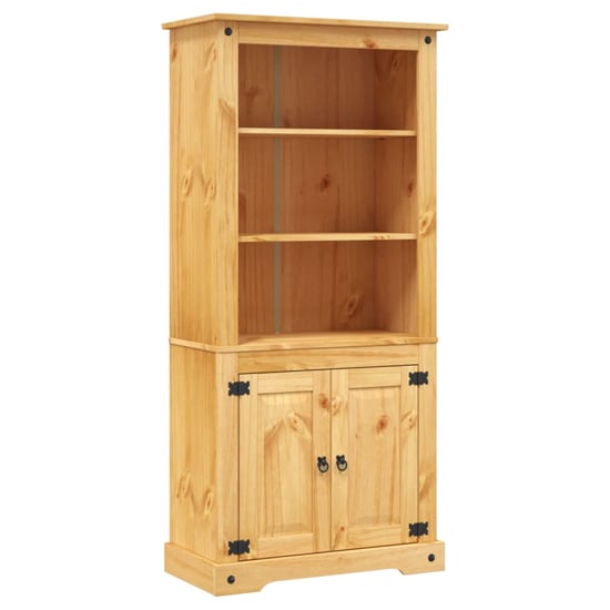 Product photograph of Croydon Wooden Display Cabinet With 2 Doors In Brown from Furniture in Fashion