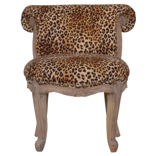 Photo of Cuzco fabric accent chair in leopard printed and sunbleach