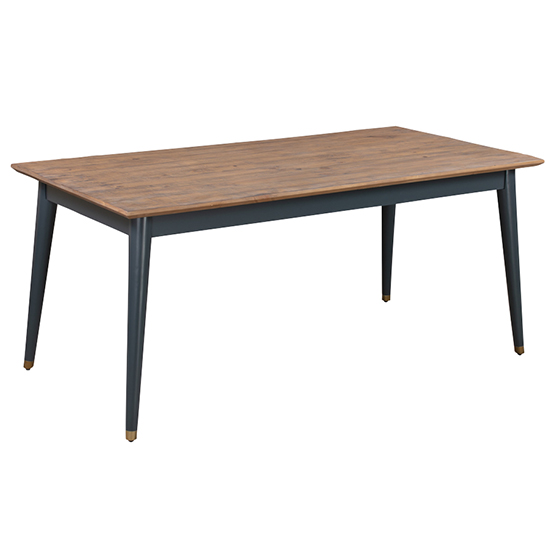 Read more about Cypre wooden 120cm dining table in pine and cobalt grey