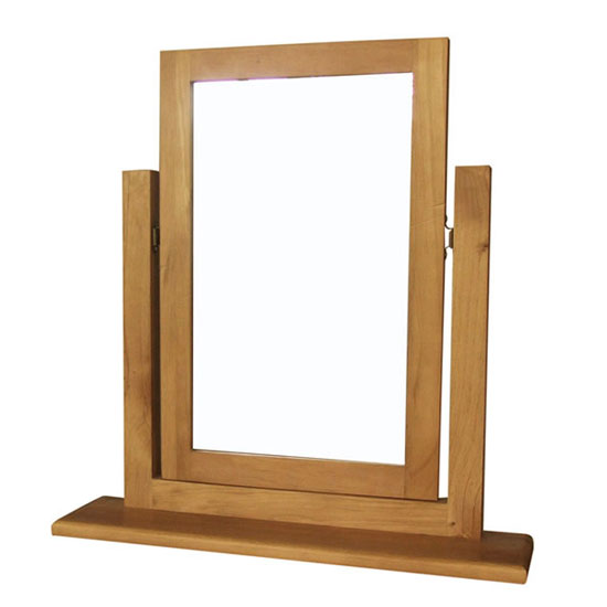 Product photograph of Cyprian Dressing Table Mirror In Chunky Pine Frame from Furniture in Fashion