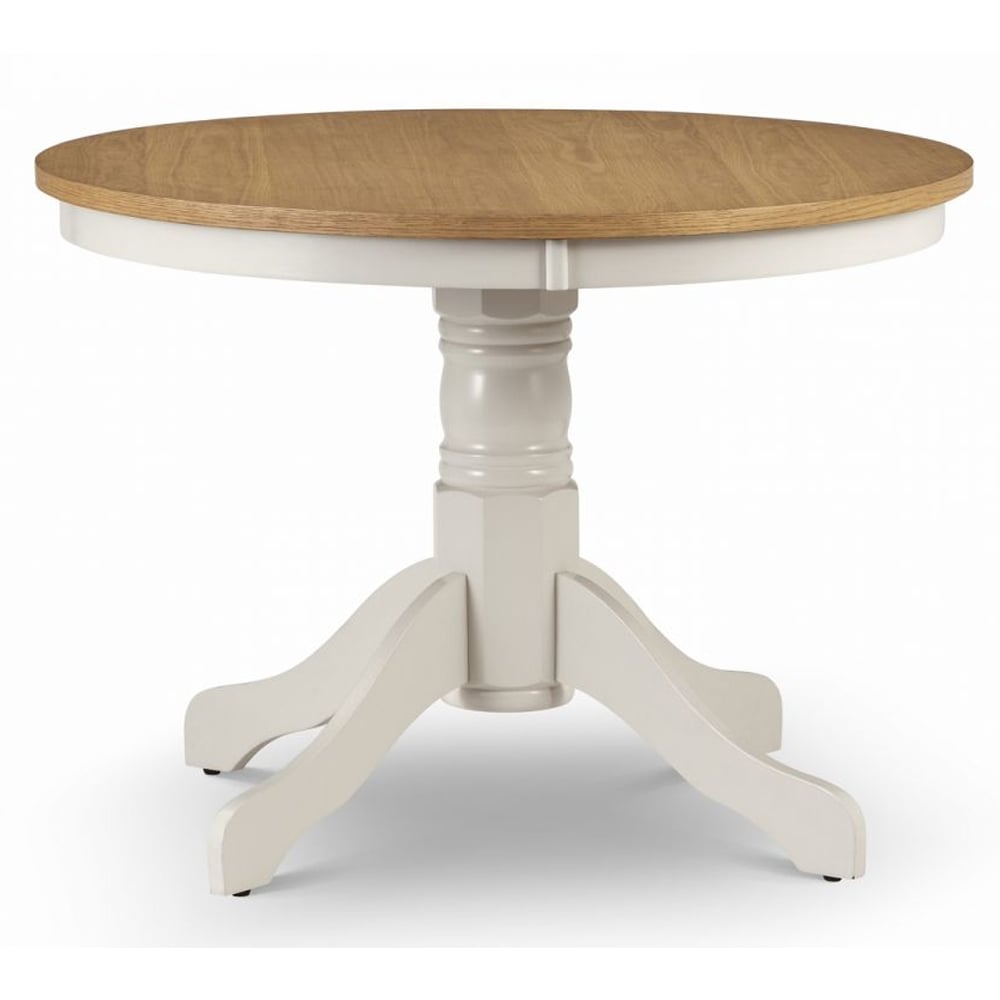 Product photograph of Dagan Wooden Dining Table Round In Ivory And Oak from Furniture in Fashion