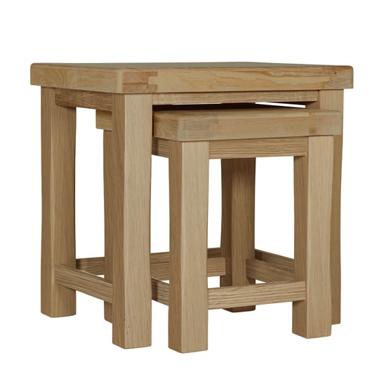 Product photograph of Danville Wooden Nest Of 2 Tables In Oak from Furniture in Fashion