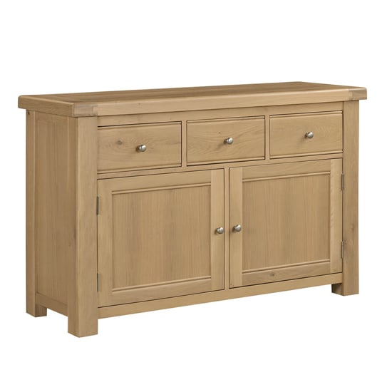 Product photograph of Danville Wooden Sideboard With 2 Doors 3 Drawers In Oak from Furniture in Fashion