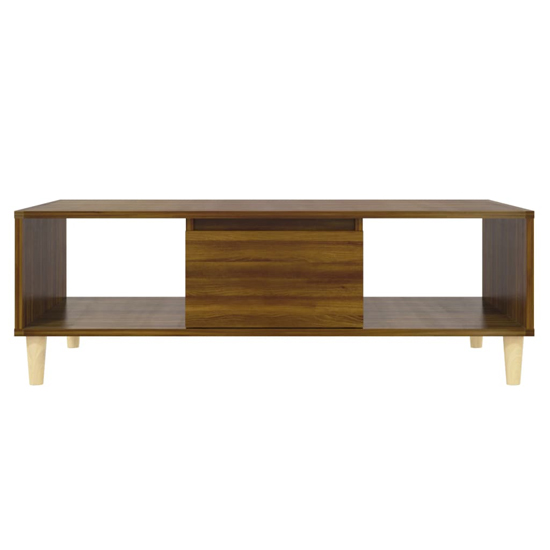 Dastan Wooden Coffee Table With 1 Door In Brown Oak | Furniture in Fashion