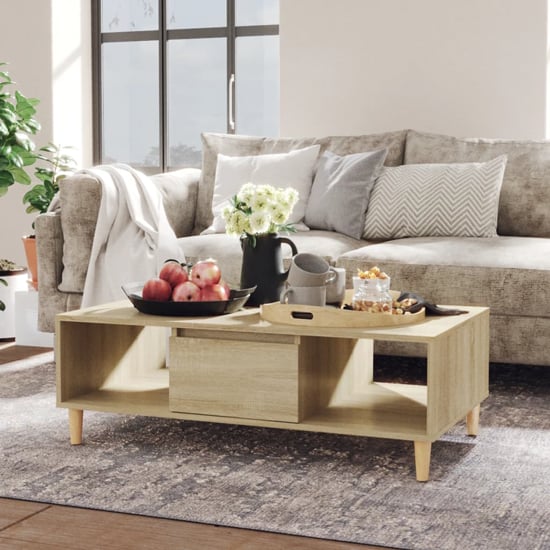 Read more about Dastan wooden coffee table with 1 door in sonoma oak