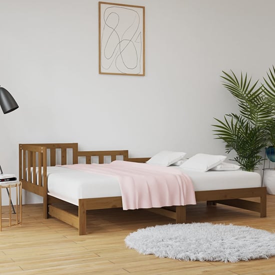 Read more about Davey solid pinewood pull-out single day bed in honey brown