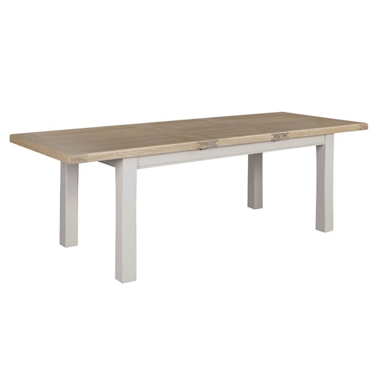 dawson extending wooden dining table 1800mm in taupe