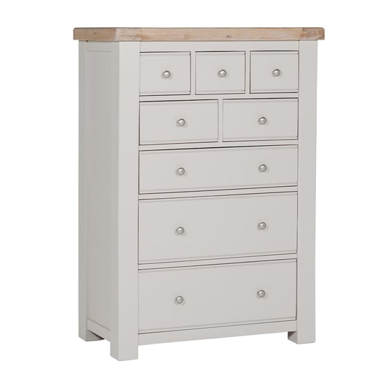 Product photograph of Dawson Wooden Chest Of 8 Drawers Tall In Taupe from Furniture in Fashion