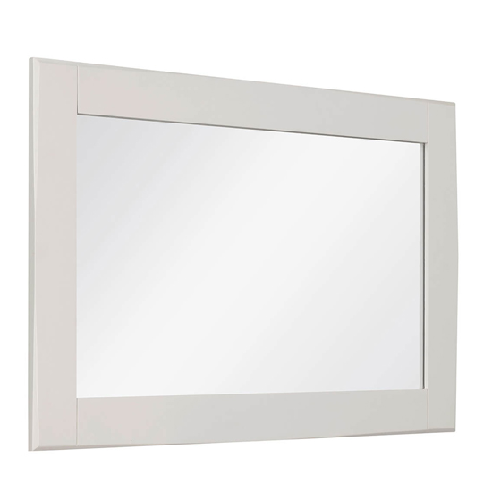 Product photograph of Dawson Wooden Wall Mirror In Taupe Wooden Frame from Furniture in Fashion