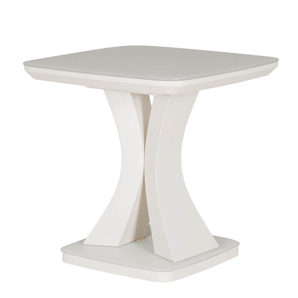 Product photograph of Decatur Glass Square Lamp Table In Greige from Furniture in Fashion