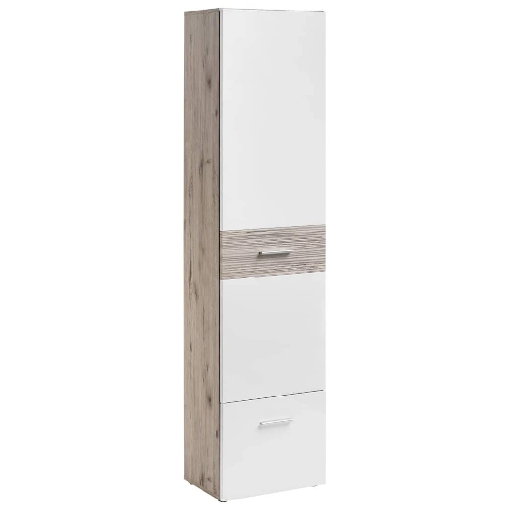 Read more about Deland wooden hallway cabinet with 2 doors in white and oak