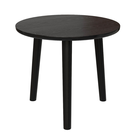 Product photograph of Deland Wooden Lamp Table Round In Black from Furniture in Fashion