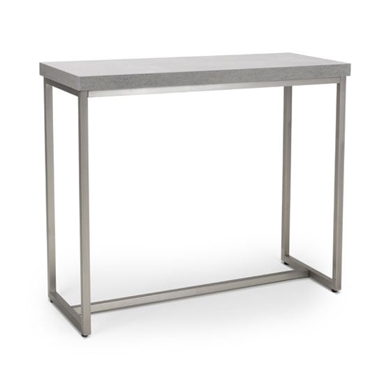 Photo of Delta rectangle console table with brushed steel base