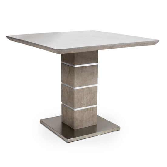 Read more about Delta square dining table with brushed steel base
