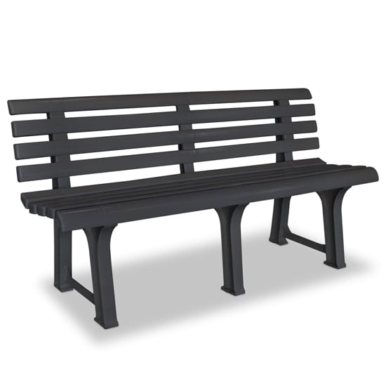 Read more about Derik outdoor plastic seating bench in anthracite