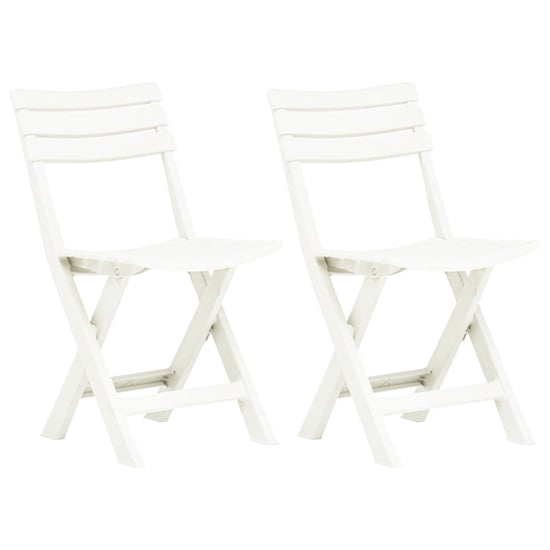 Derik Outdoor White Plastic Garden Chairs In Pair Furniture In Fashion   Derik Outdoor White Plastic Garden Chairs Pair 