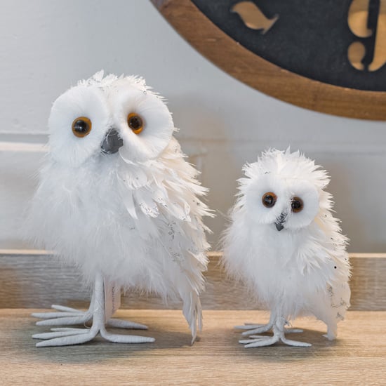 Product photograph of Destin Polystyrene Owl Sculpture In White from Furniture in Fashion