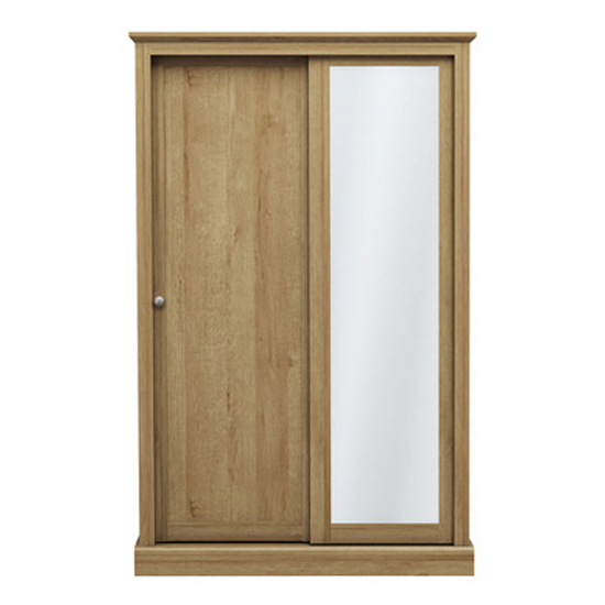 Photo of Devan wooden sliding wardrobe with 2 doors in oak