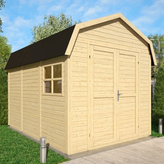 Read more about Dewsbury wooden 11x8 barn shed in unpainted natural