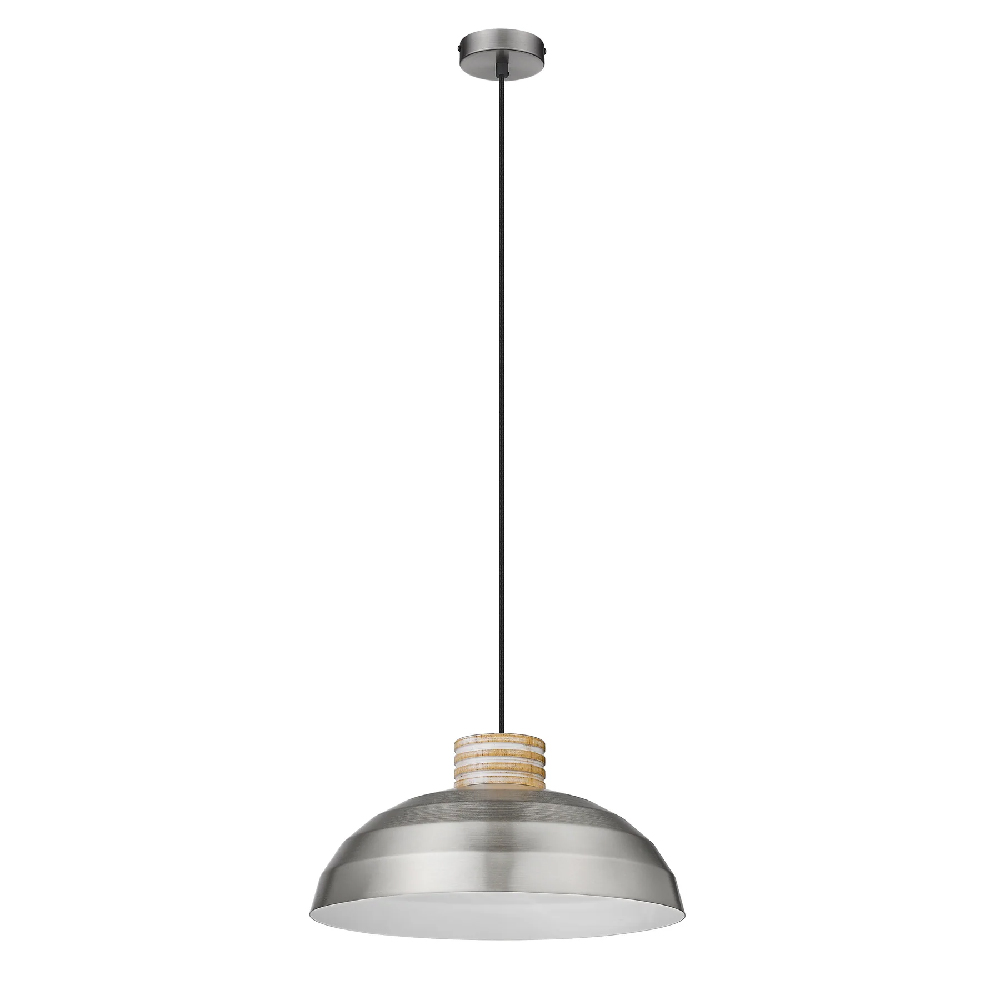 Product photograph of Diaz Aluminium Pendant Light In Satin Nickel from Furniture in Fashion