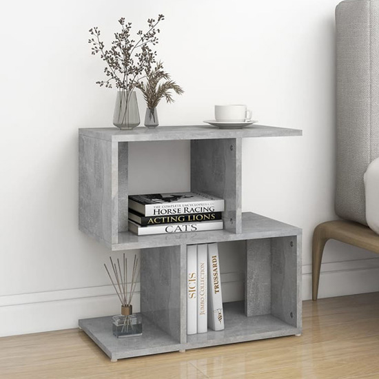 Read more about Dimitar wooden bedside cabinet in concrete effect