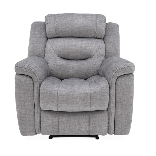 Dudley Fabric Upholstered Recliner Chair In Nett Grey Furniture in Fashion