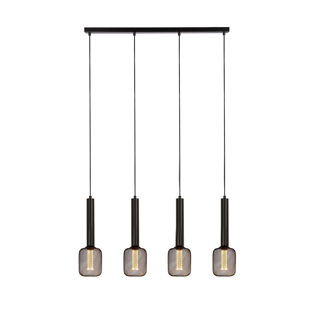 Product photograph of Dulwich 4 Light Bar Pendant Light In Black from Furniture in Fashion