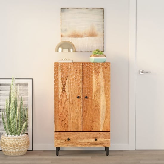 Product photograph of Ealing Acacia Wood Highboard With 2 Doors In Natural from Furniture in Fashion