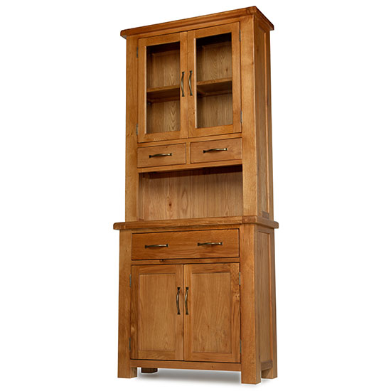 Photo of Earls wooden small display cabinet in chunky solid oak