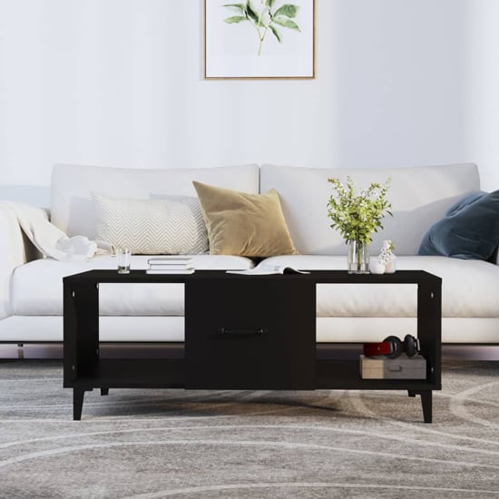 Product photograph of Ebco Wooden Coffee Table With 1 Door In Black from Furniture in Fashion