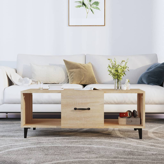 Product photograph of Ebco Wooden Coffee Table With 1 Door In Sonoma Oak from Furniture in Fashion