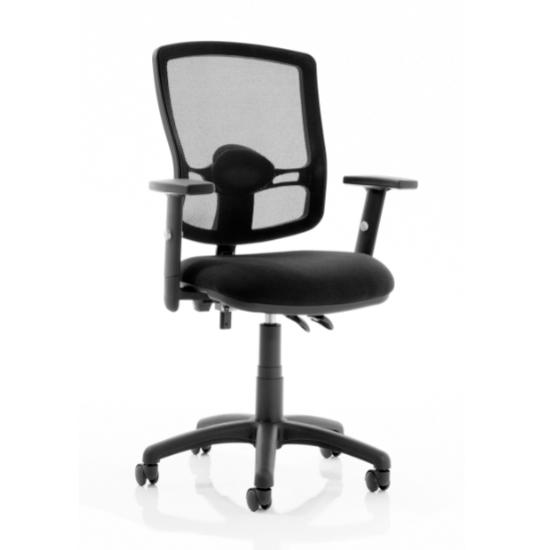 Read more about Eclipse black deluxe office chair with adjustable arms