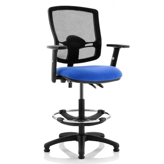 Read more about Eclipse blue deluxe office chair with arms and rise kit