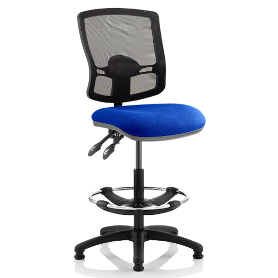 Read more about Eclipse blue deluxe office chair with no arms and rise kit