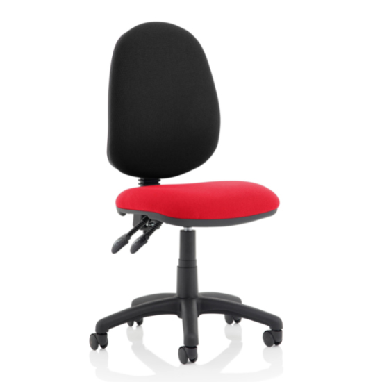 Read more about Eclipse ii black back office chair in bergamot cherry no arms