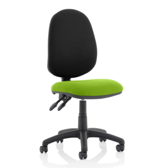 Read more about Eclipse ii black back office chair in myrrh green no arms