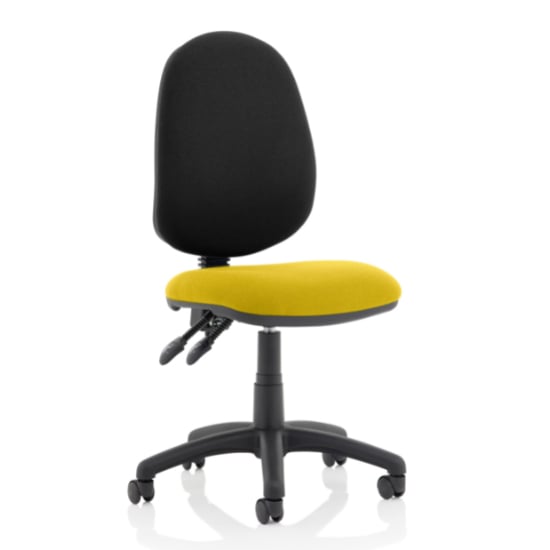 Product photograph of Eclipse Ii Black Back Office Chair In Senna Yellow No Arms from Furniture in Fashion