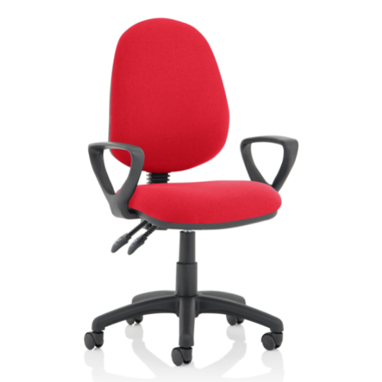 Product photograph of Eclipse Ii Fabric Office Chair In Bergamot Cherry With Loop Arms from Furniture in Fashion