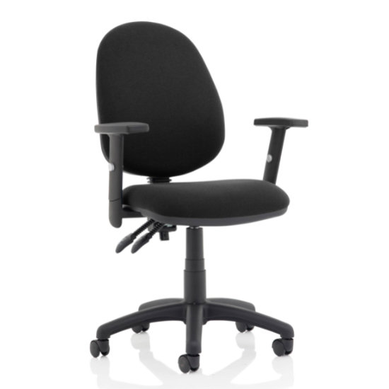 Read more about Eclipse ii fabric office chair in black with adjustable arms