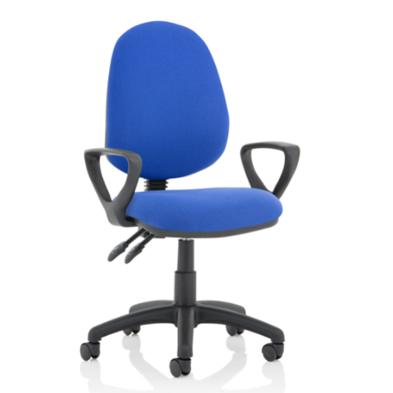 Photo of Eclipse ii fabric office chair in blue with loop arms