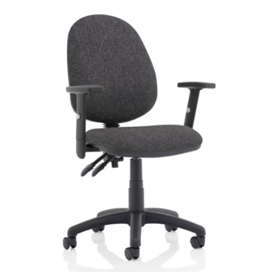 Read more about Eclipse ii fabric office chair in charcoal with adjustable arms
