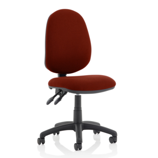 Read more about Eclipse ii fabric office chair in ginseng chilli no arms